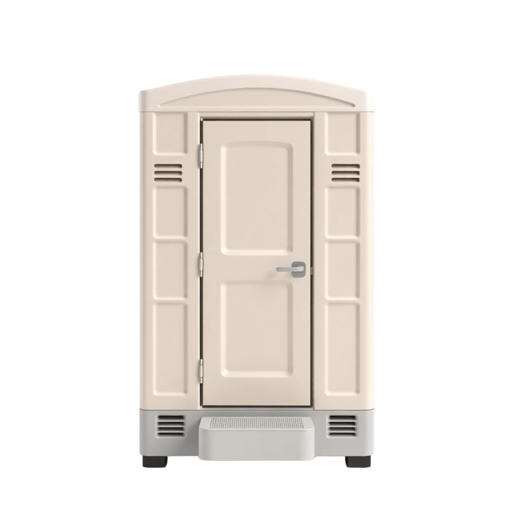 Clean portable toilet unit ready for delivery